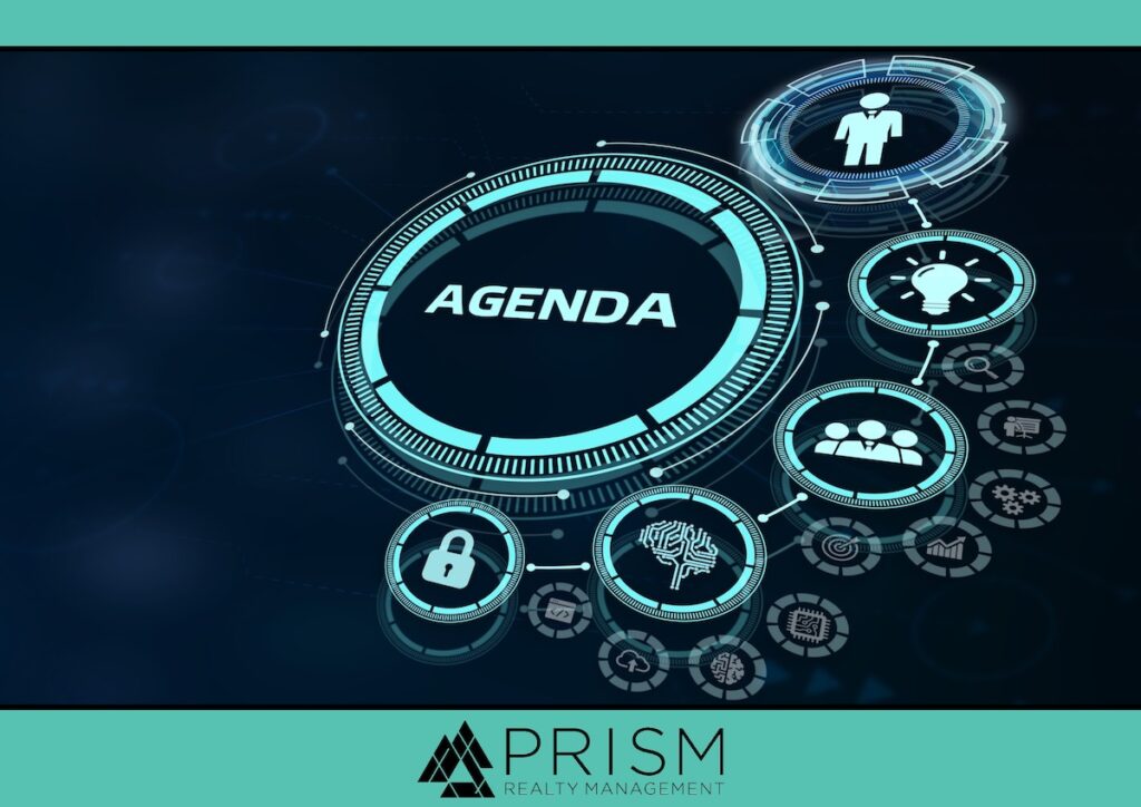 Prism Realty Management - Sample HOA Community Meeting Agenda - HOA Meeting Agendas - HOA Agenda Templates - Texas HOA Meeting Agenda - Austin Association Management