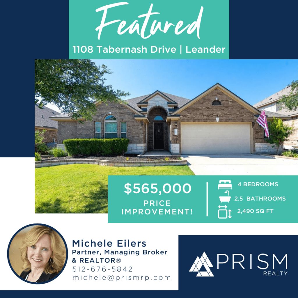 Featured Social Card - 1108 Tabernash Dr Leander TX - Michele Eilers - Prism Realty