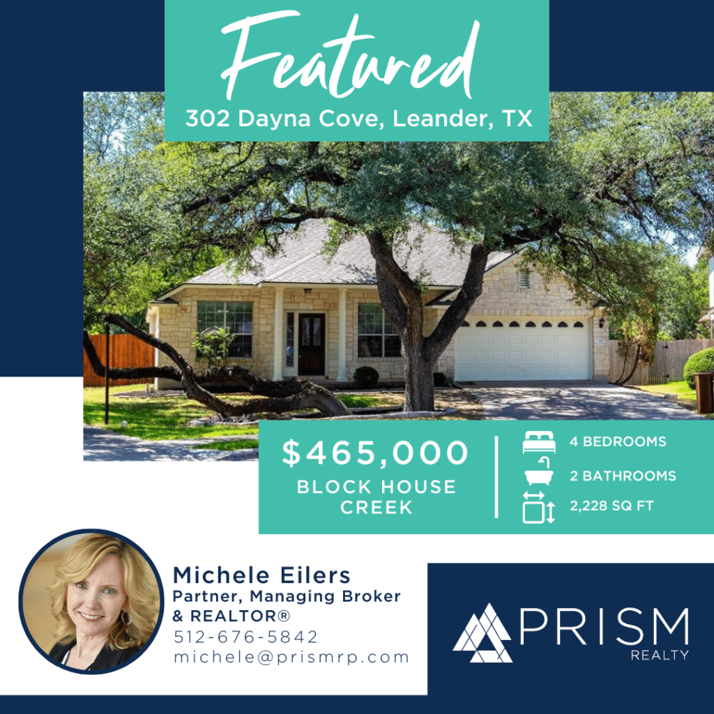 Featured Social Card - 302 Dayna Cv, Leander, TX 788641 - Michele Eilers - Prism Realty