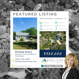 Featured Listing 18210 Edna Rd Jonestown TX 78645 - Michele Eilers - Prism Realty- Prism Real Estate - Austin Real Estate - Homes for sale in Jonestown
